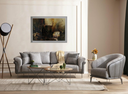 Sofagarnitur 3+1 Sitzer Polstergarnitur Sofas Sessel Luxus 2x Couchtische Set